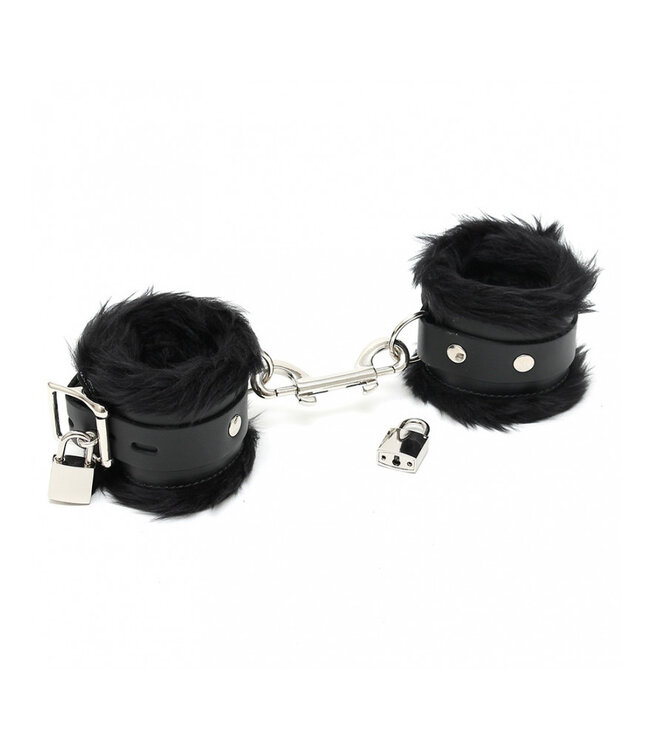Rimba - Handboeien met hangsloten en bont