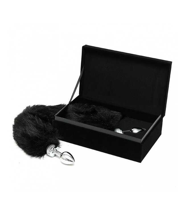 Rimba - Buttplug met zwarte staart (unisex)