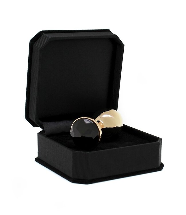 Rimba - GOUDEN Buttplug KLEIN met kristal (unisex)