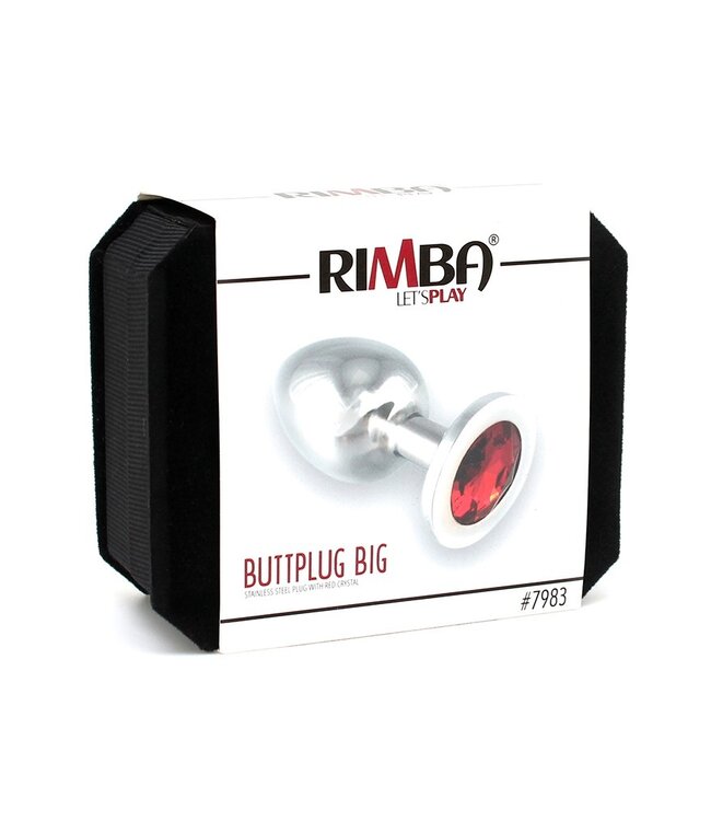 Rimba - Buttplug GROOT met kristal, massief  (unisex)