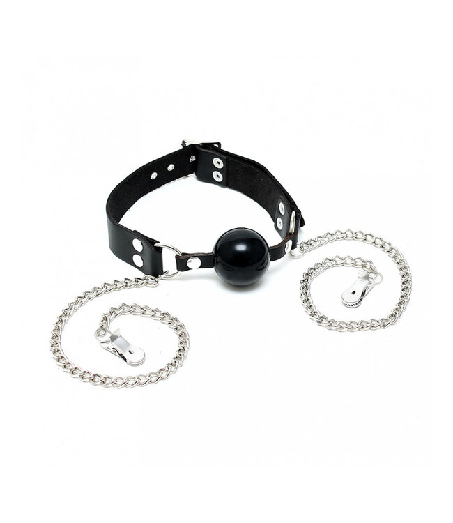 Rimba - Mondknevel met silicone bal met tepelklemmen