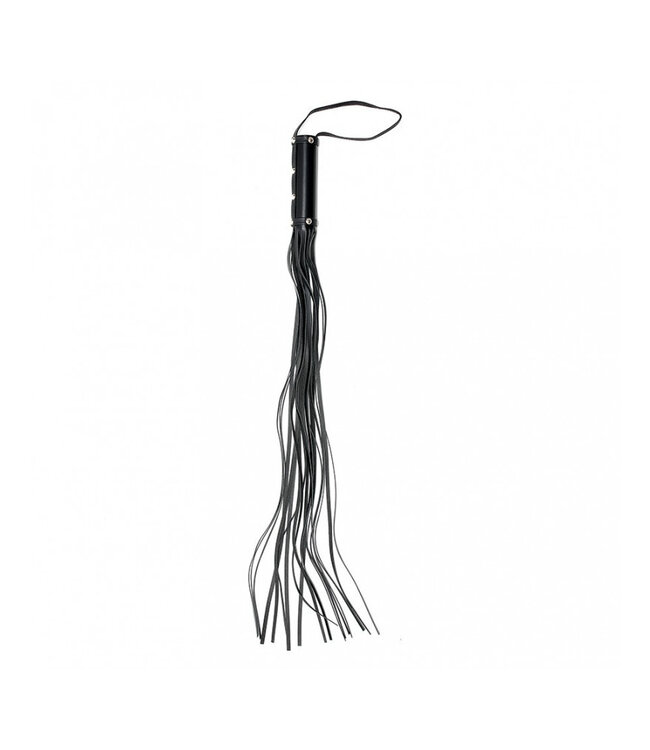 Rimba Bondage Play - Zweep met 19 Strengen (80 cm) - Zwart