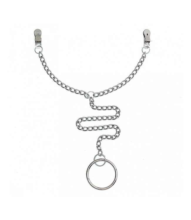 Rimba - Tepelklemmen met Ketting en cock ring Ø 50 mm.