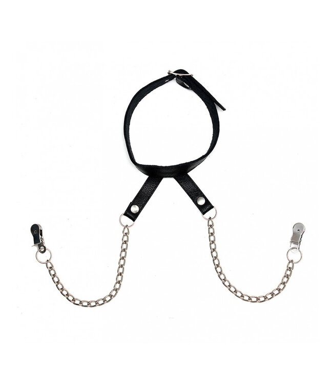Rimba - Halsband met Tepelklemmen aan Ketting