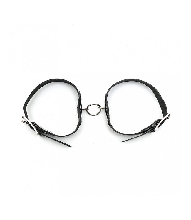 Rimba - Eenvoudige lederen arm boeien met ring