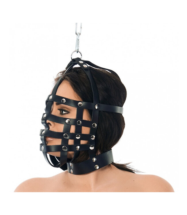 Rimba - Riemen masker met ophangring aan bovenzijde