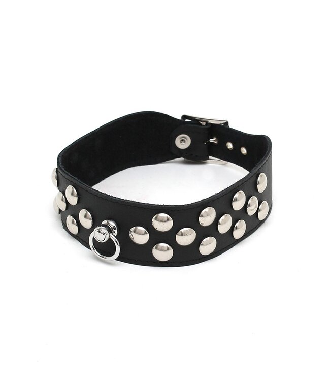 Rimba - Halsband  4 cm. breed, versierd met studs