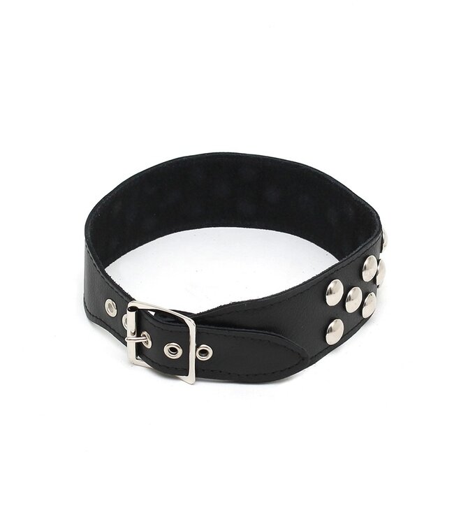 Rimba - Halsband  4 cm. breed, versierd met studs