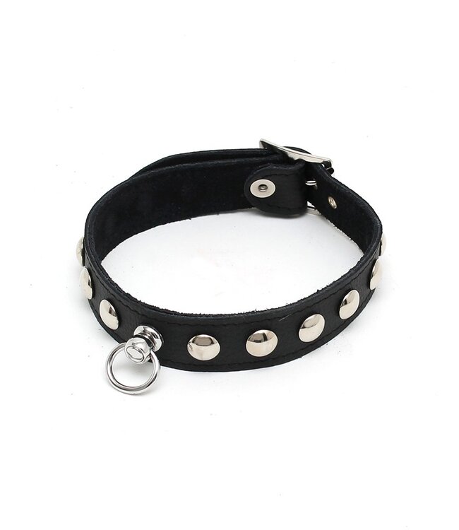 Rimba - Halsband  2.5 cm. breed, versierd met studs