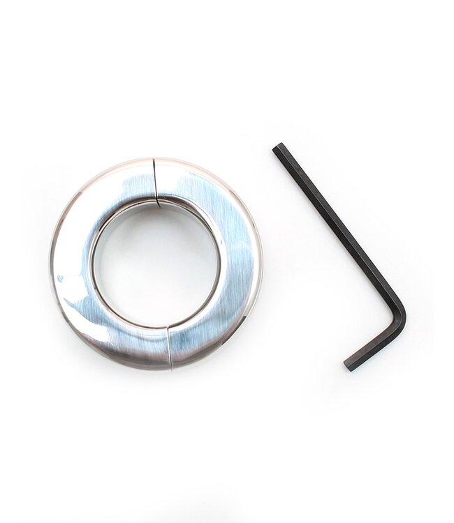 Rimba Bondage Play - RVS Ballstretcher met inbussleutel (hoogte 2.5 cm)