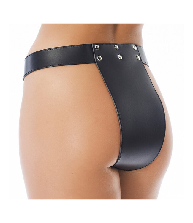 Rimba - Kuisheid slip met twee gaten in het kruis, incl. hangslot