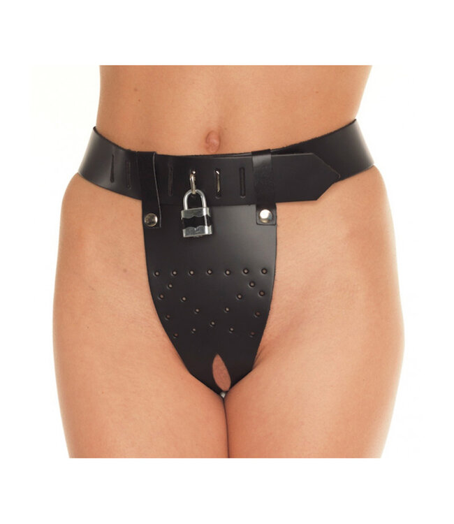 Rimba - Kuisheid slip met twee gaten in het kruis, incl. hangslot