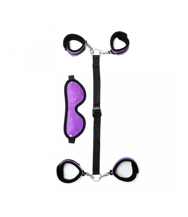 Rimba - Softbondage Hand naar Enkel boeienset met Masker