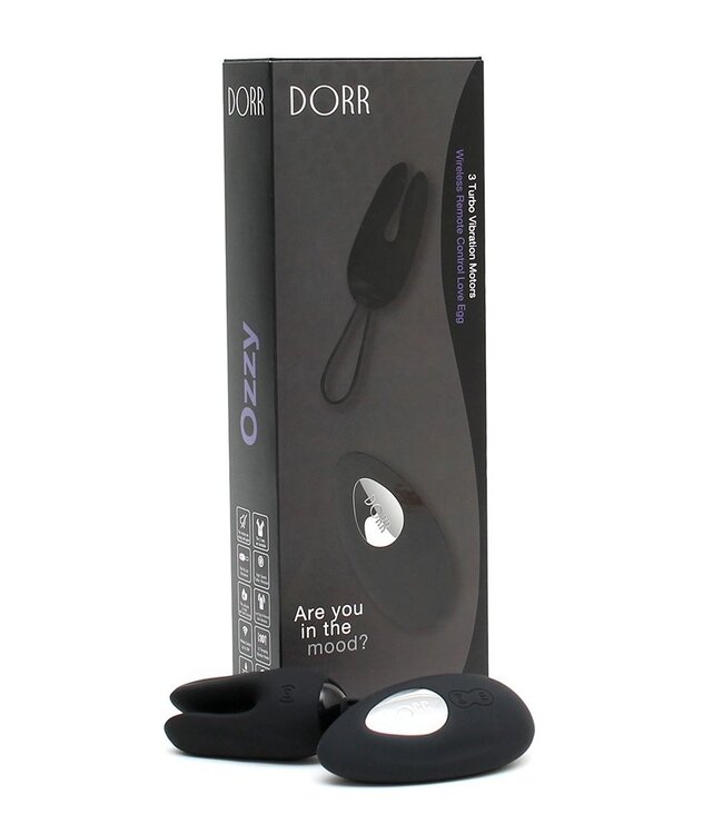 DORR - Ozzy - Rabbit Egg Vibrator + Lay-on Vibrator - Zwart