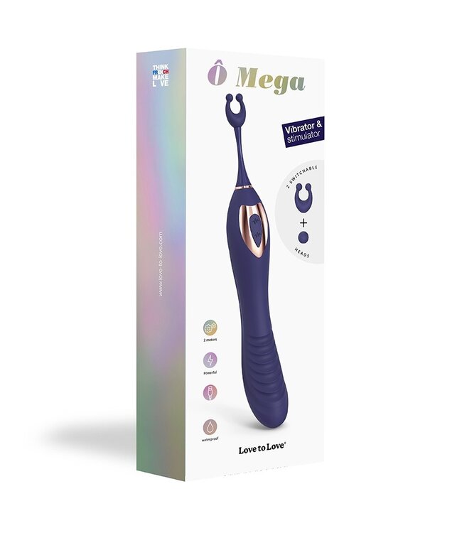 Love to Love - Ô Mega - Clitoris + G-Spot Vibrator - Indigo