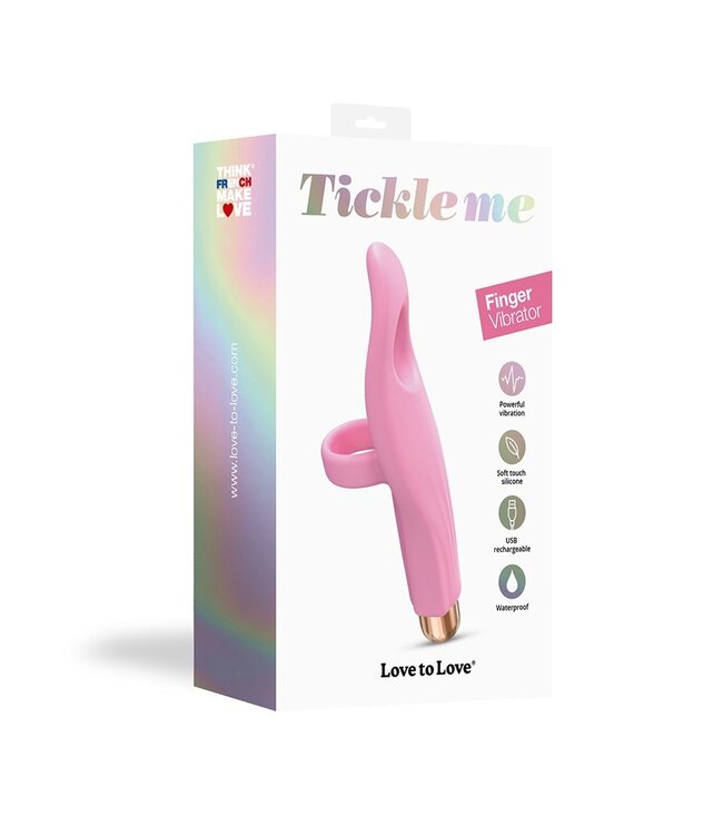 Love to Love - Vibrating Tickle Me - Vinger Vibrator - Roze