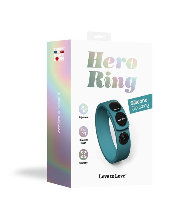 Love to Love - Hero Ring - Verstelbare Cock Ring - Blauw