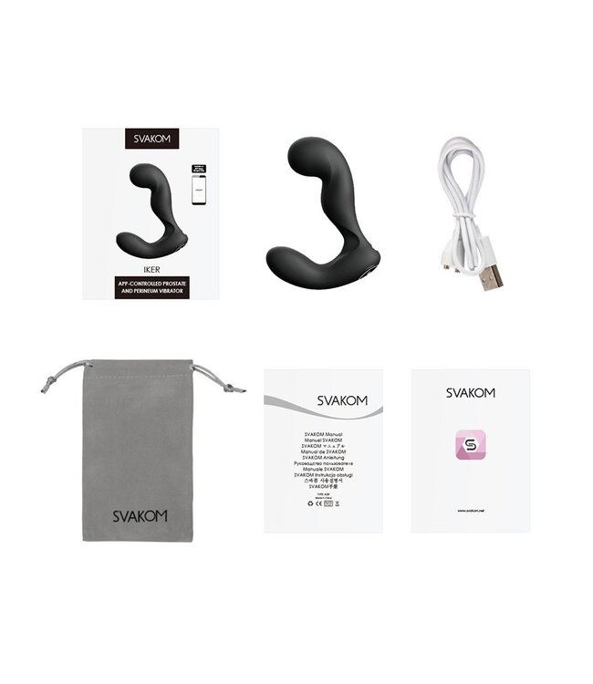 SVAKOM - Iker - App-gestuurde perineum- en prostaatstimulator - Zwart