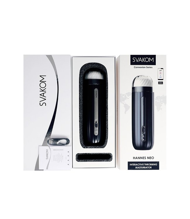 SVAKOM - Hannes Neo - Interactieve Throbbing Masturbator met App Control - Donkerblauw