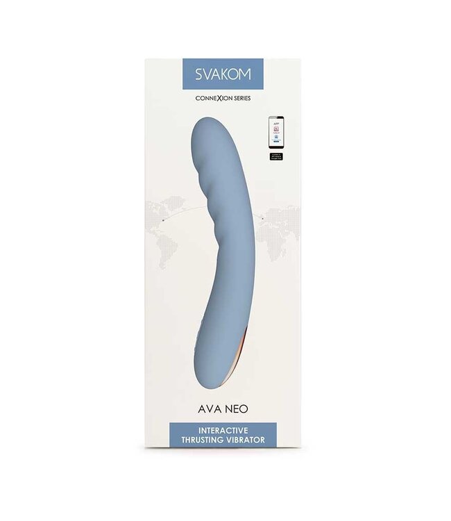 SVAKOM - Ava Neo - Thrusting Vibrator - Blauw