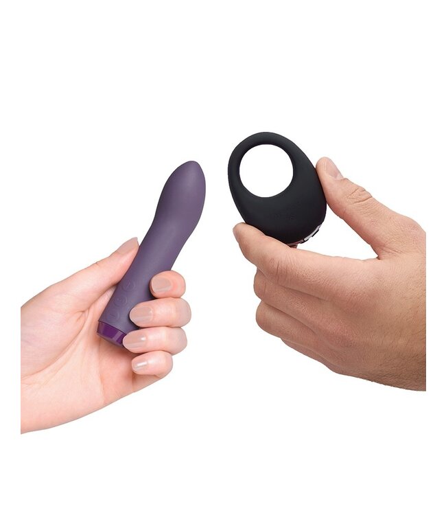 Je Joue - Mio & Bullet Couples Collection - Set Cock Ring Vibrator & Bullet Vibrator - Zwart & Paars
