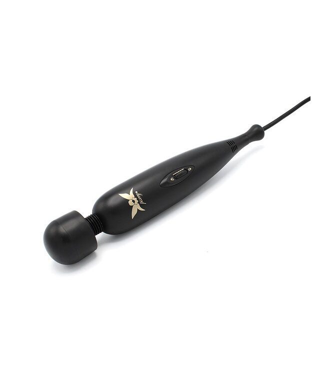 Pixey - Pixey Turbo - Wand Vibrator met 2 Opzetstukken - Zwart