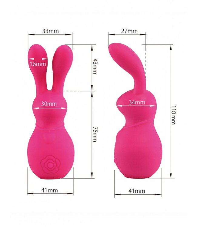 Kawaii - Maro 6 - Rabbit Vibrator - Cerise