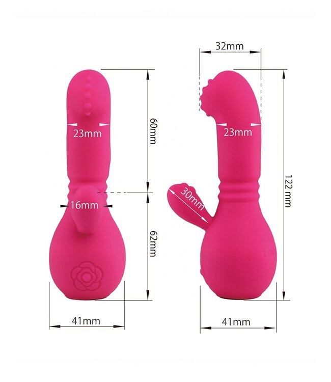 Kawaii - Maro 5 - Rabbit Vibrator - Cerise