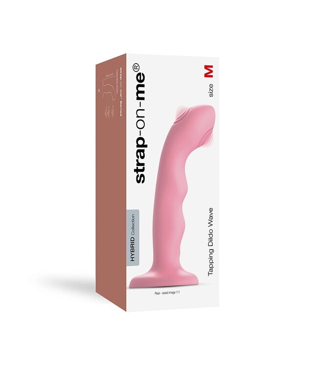 Strap-On-Me - Tappende Dildo Wave - Roze Koraal