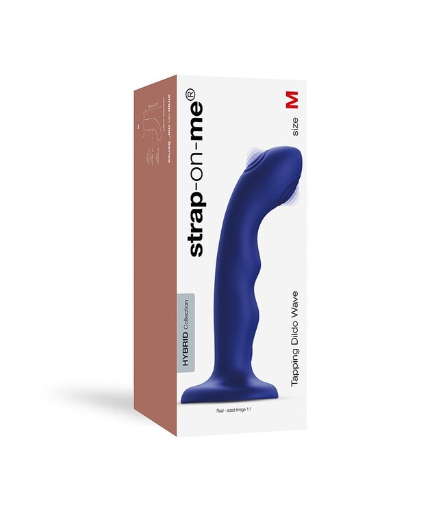 Strap-On-Me - Tappende Dildo Wave - Blauw