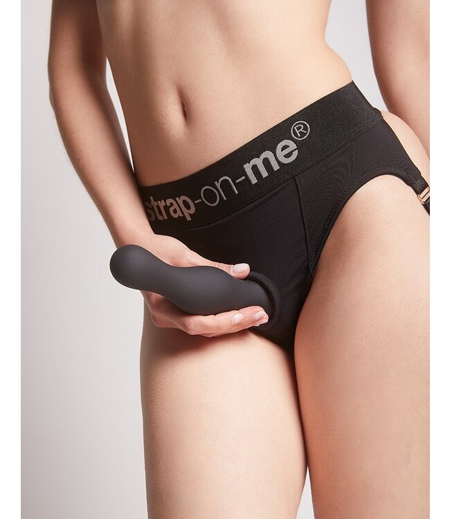 Strap-On-Me - Dildo Plug Curvy Maat XXL - Zwart