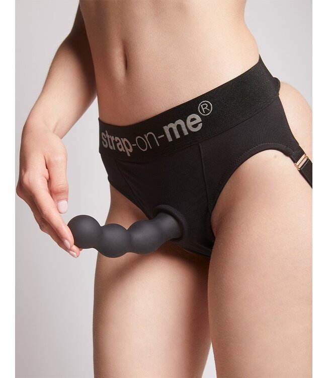Strap-On-Me - Dildo Plug Balls Maat XXL - Zwart