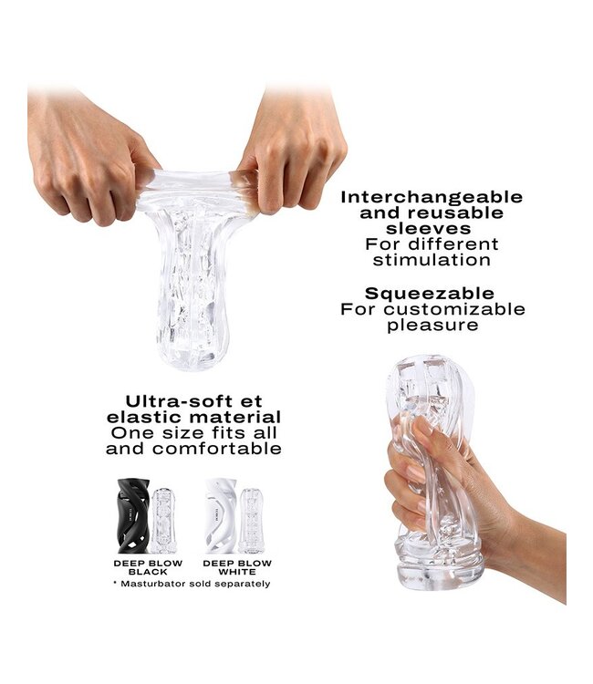 Dorcel - Deep Blow Tornado - Sleeve voor Masturbator - Transparant