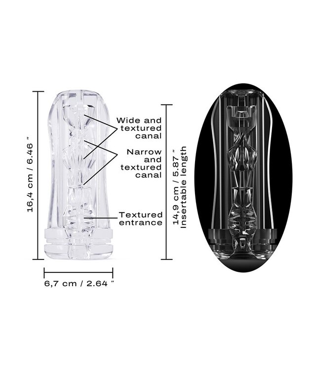 Dorcel - Deep Blow Multi Sensation - Sleeve voor Masturbator - Transparant