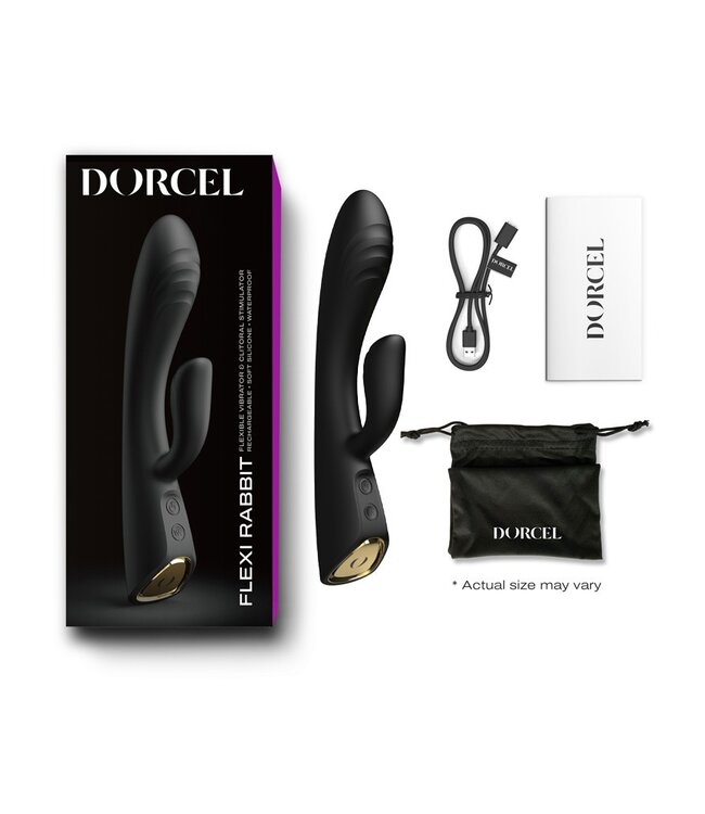 Dorcel - Flexi Rabbit - Verwarmde Rabbit Vibrator - Zwart