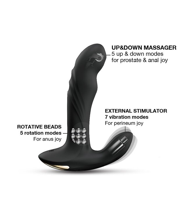Dorcel - Multi P-Joy - Prostaat Massager met Afstandsbediening - Zwart