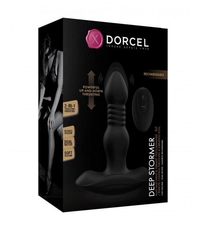 Dorcel - Deep Stormer - Vibrerende Plug met Afstandsbediening - Zwart - 6072486