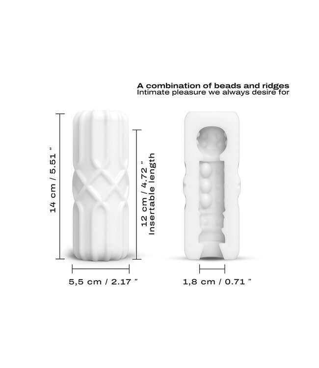 Dorcel - Masturbatorcup met Structuur - Regular - Wit