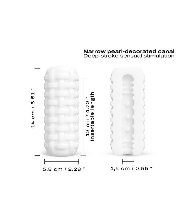 Dorcel - Masturbatorcup met Structuur - Tight - Wit