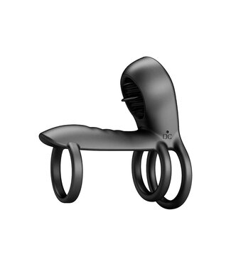 Rimba Pretty Love - Jammy - Cock Ring Vibrator met Clitoris Stimulator - Zwart