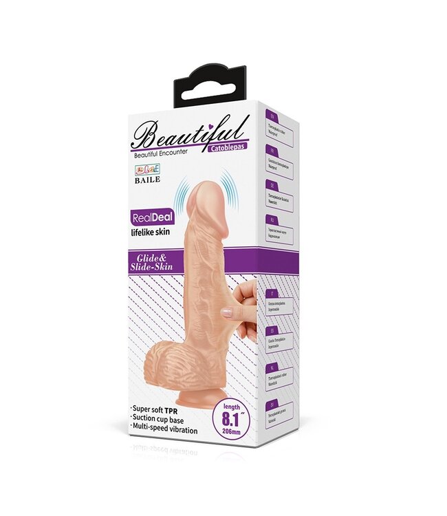 Pretty Love - Catoblepas - Realistische Vibrerende Dildo 20.6 cm - Nude