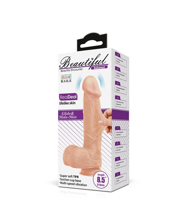 Pretty Love - Bahamut - Realistische Vibrerende Dildo 21.8 cm - Nude