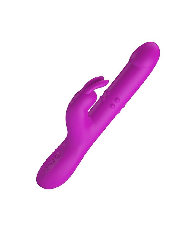 Pretty Love - Reese - Thrusting Rabbit Vibrator - Roze