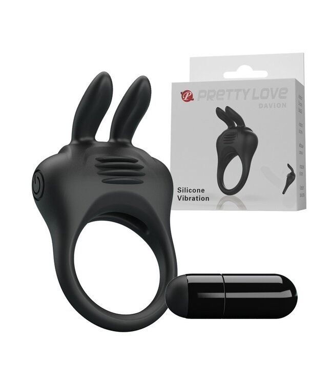 Pretty Love - Davion - Cockring Vibrator - Zwart