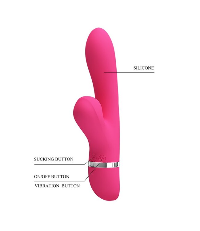 Pretty Love - Willow - Rabbit Vibrator met Zuigfunctie - Roze