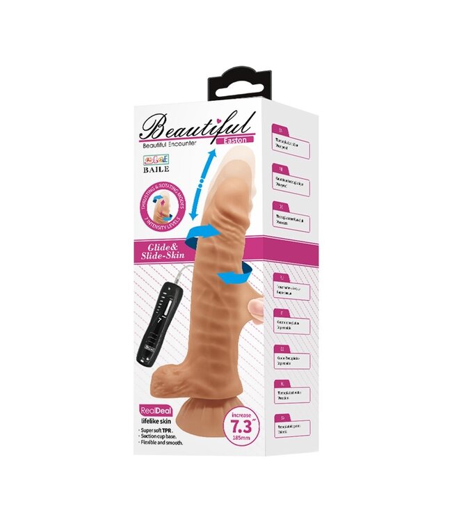 Pretty Love - Easton - Roterende & Stotende Dildo - Bruin