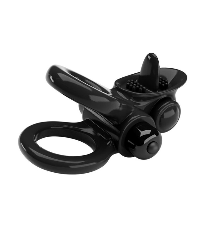 Pretty Love - Passionate Ring - Vibrerende Cockring - Zwart