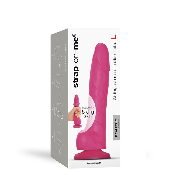 Strap-On-Me - Sliding Skin Realistic Dildo Maat L - Roze