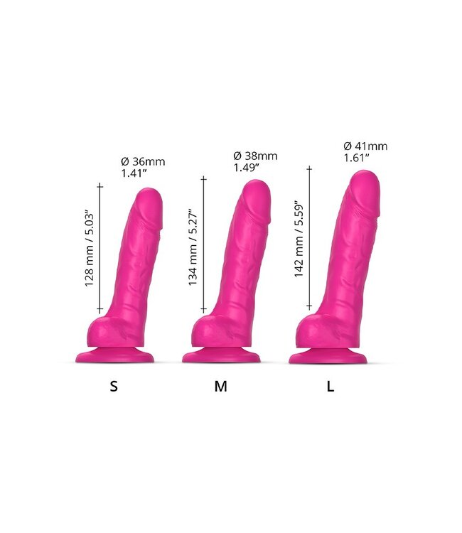 Strap-On-Me - Sliding Skin Realistic Dildo Maat L - Roze