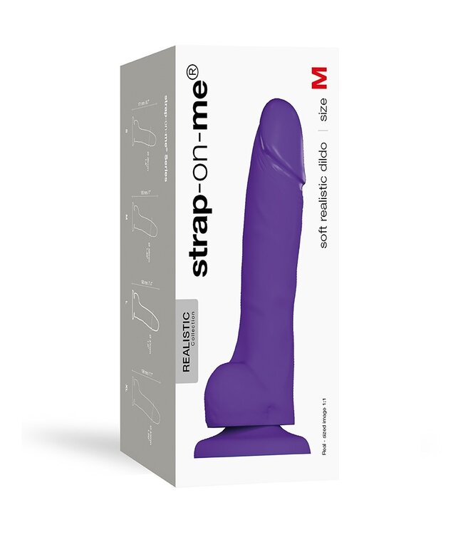 Strap-On-Me Soft Realistic Dildo Purple Size M
